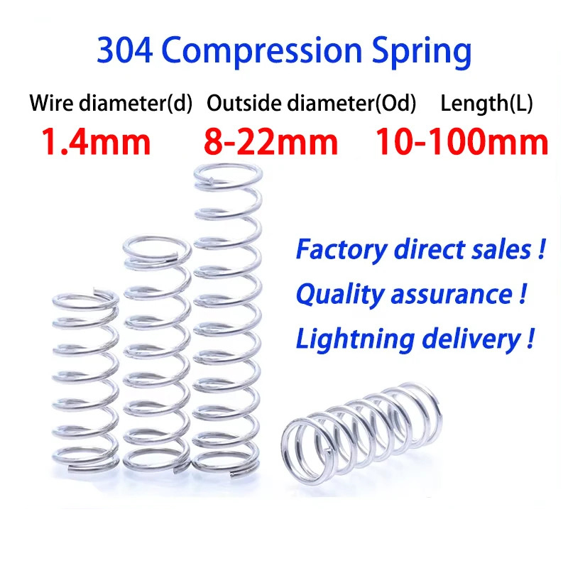Mini Trampoline Spring - 10Pcs/Lots 1.4mm Wire Stainless Steel Micro