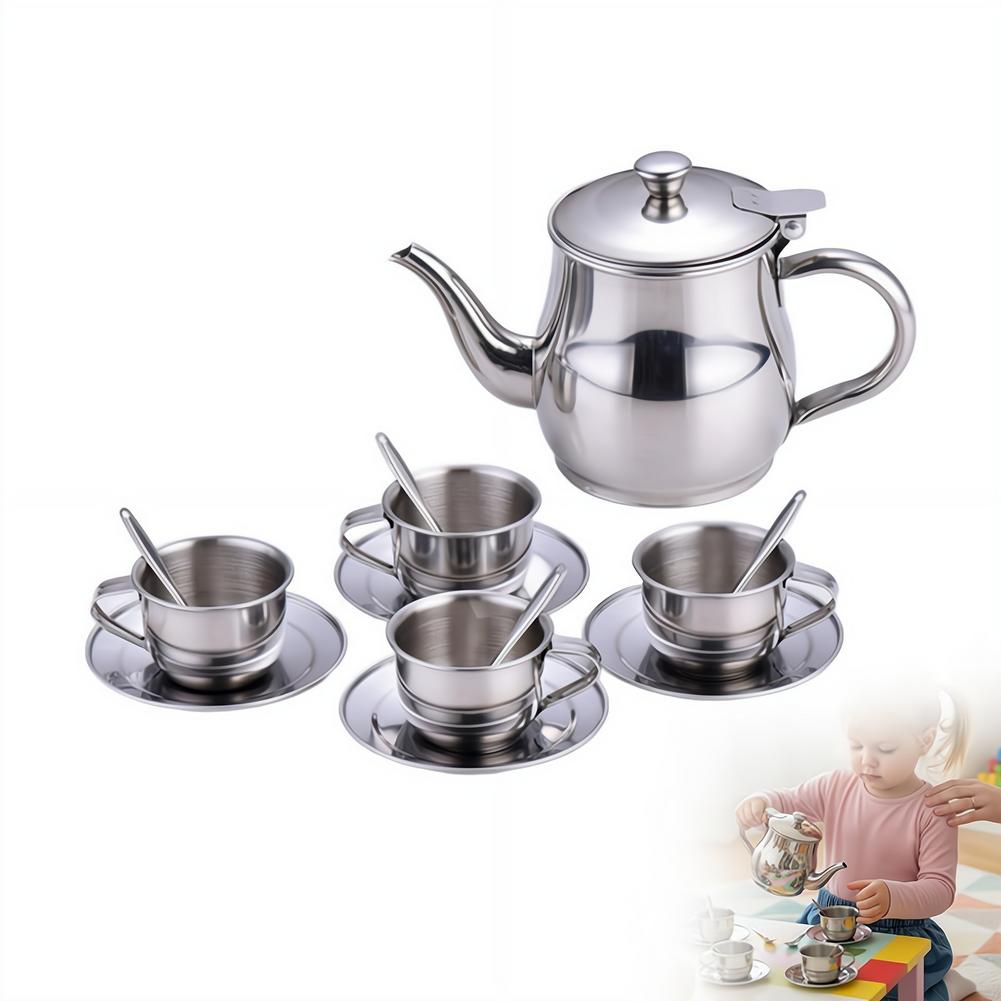 Kids Outdoor Dining Set - Kids Stainless Steel Tea Set Tableware