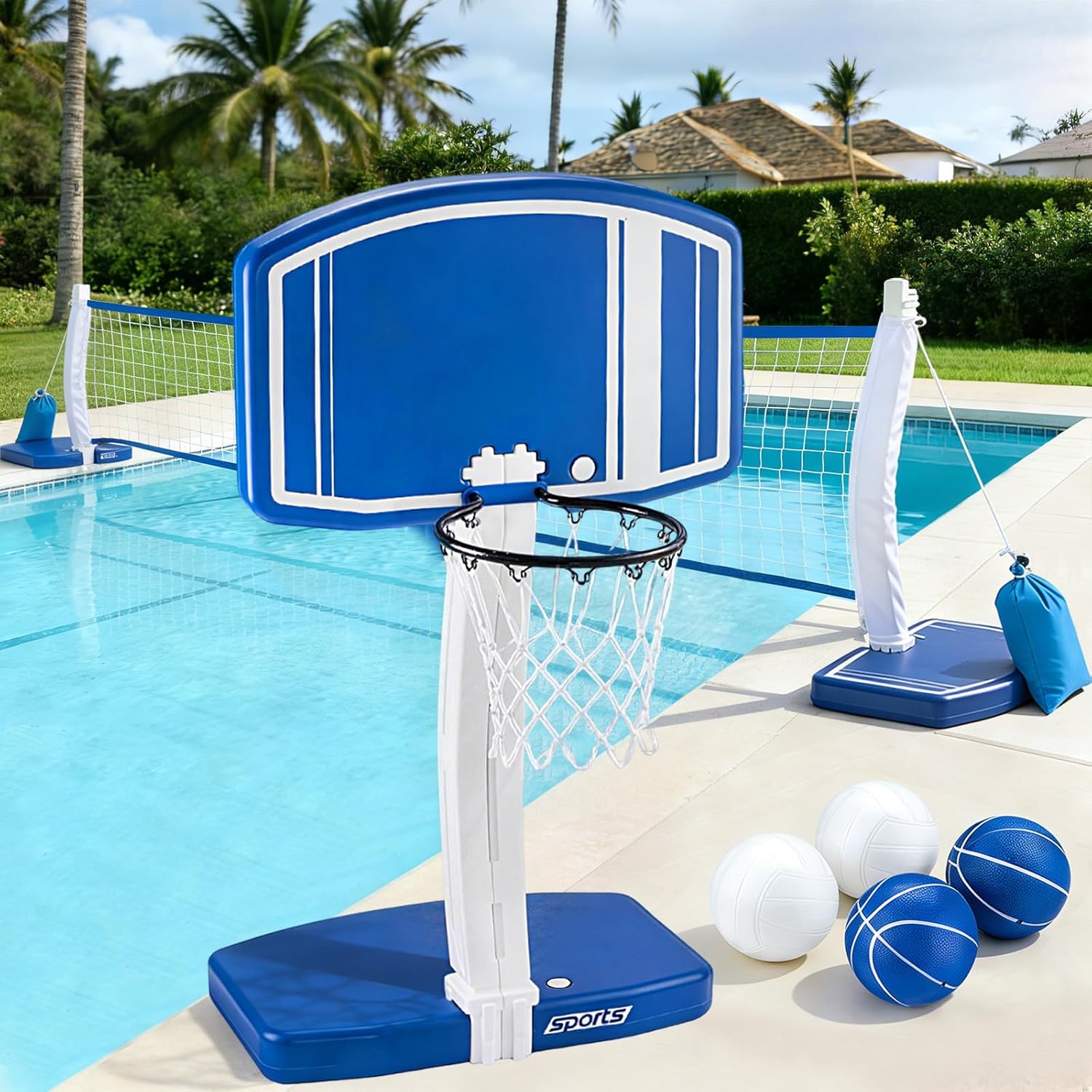 Outdoor Kid - Above Ground Pool Basketball Hoop and