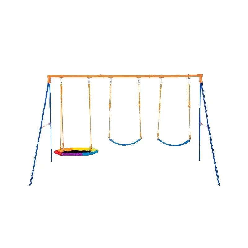 Kids Outdoor Swing Set - SucceBuy Swing Sets for Backyard 600lbs