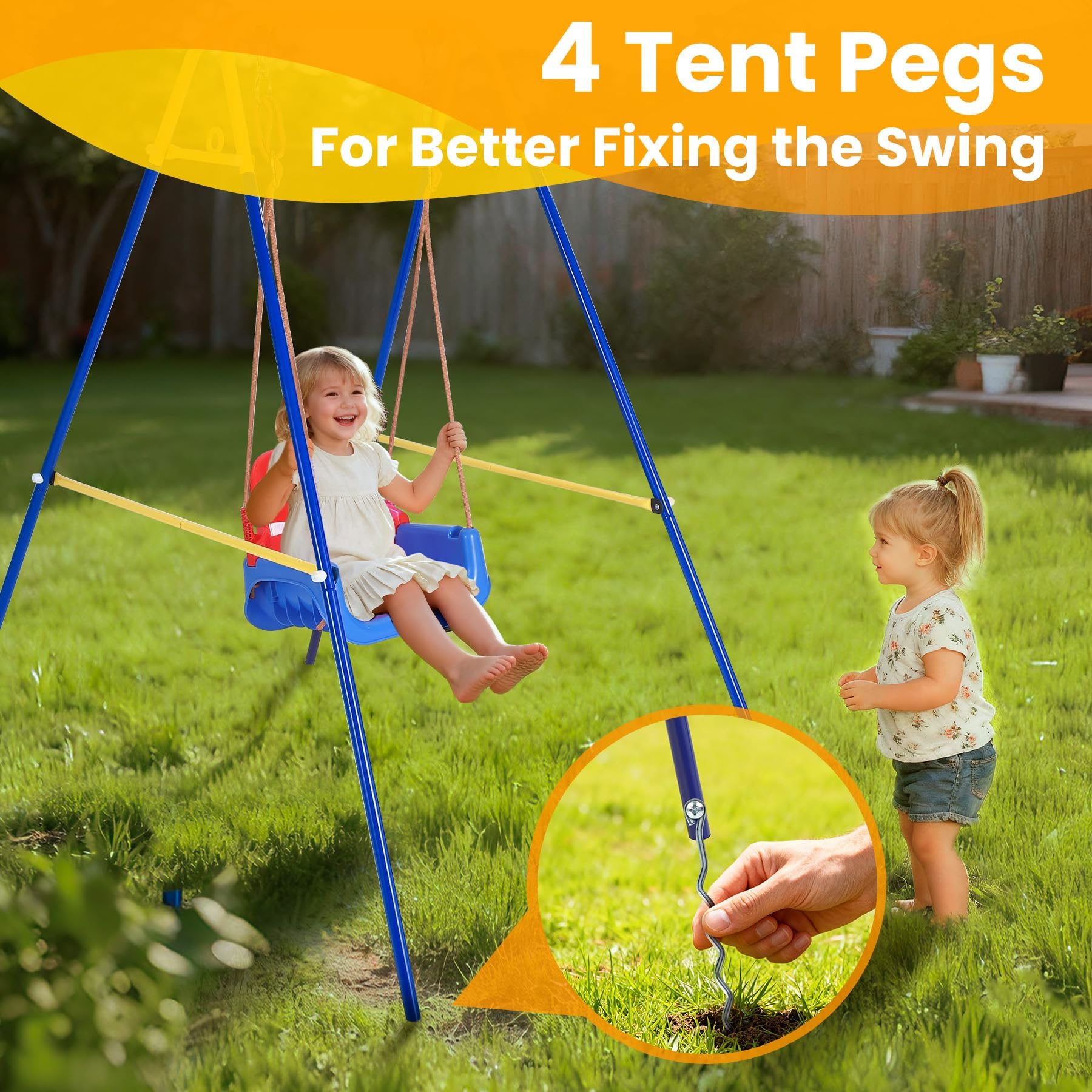 Toddler Swing Set Kids Playgro - Kids Outdoor Swing Set 评论和价格