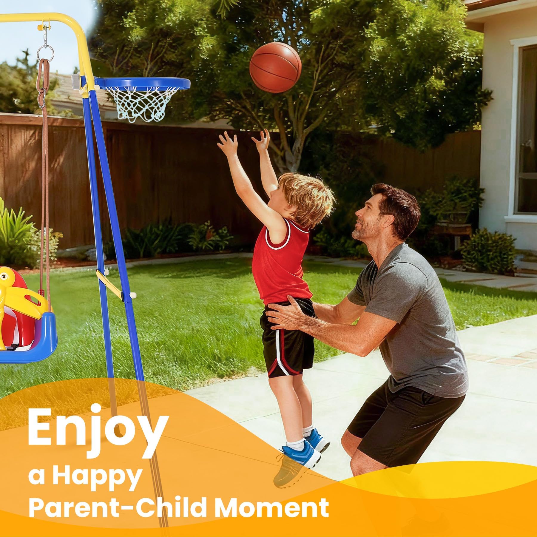 Toddler Swing Set Kids Playgro - Kids Outdoor Swing Set 评论和价格