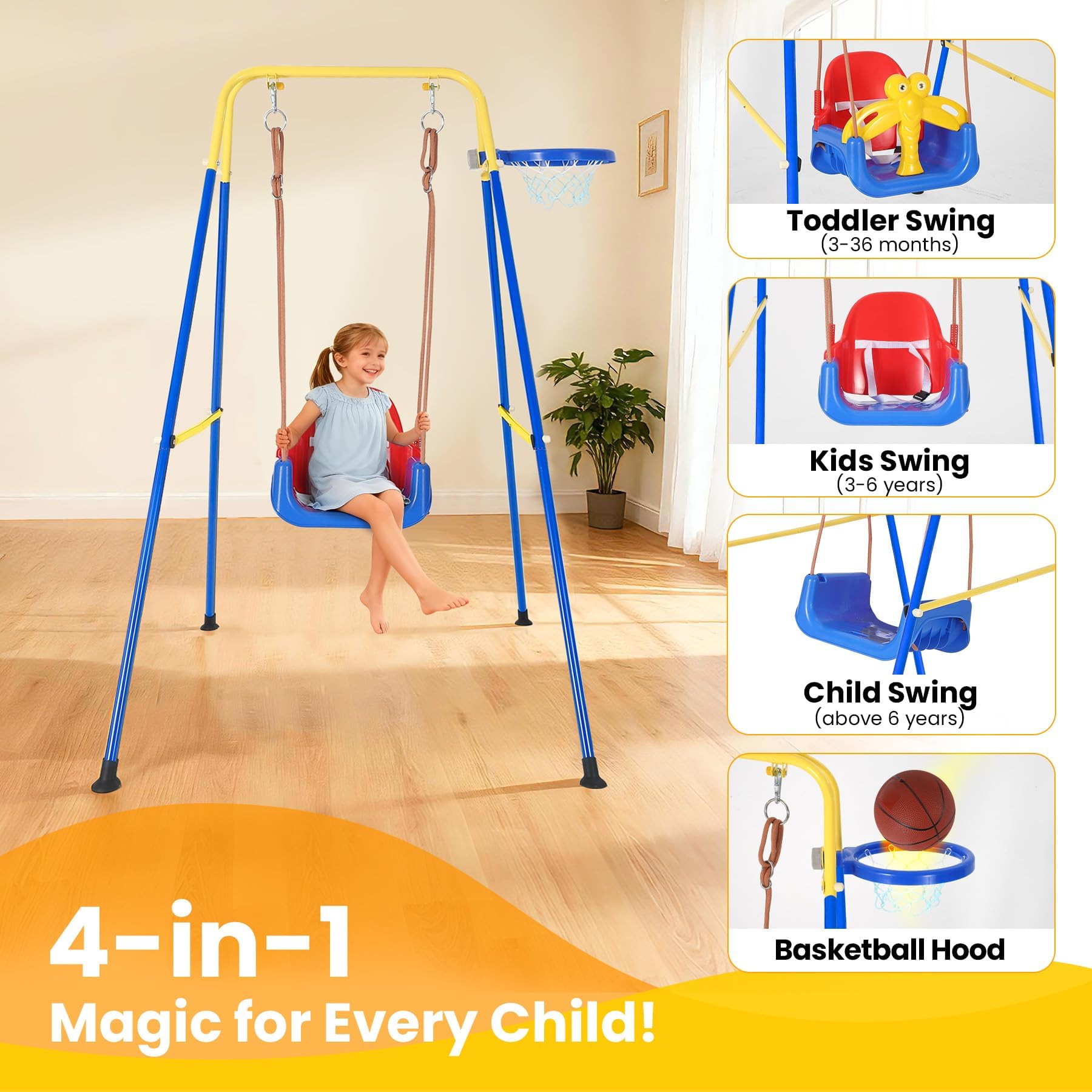 Toddler Swing Set Kids Playgro - Kids Outdoor Swing Set 评论和价格