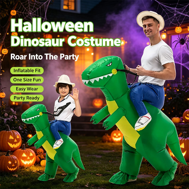 Inflatable Dinosaur Costume Ri - Kids Outdoor Ride On 评论和价格