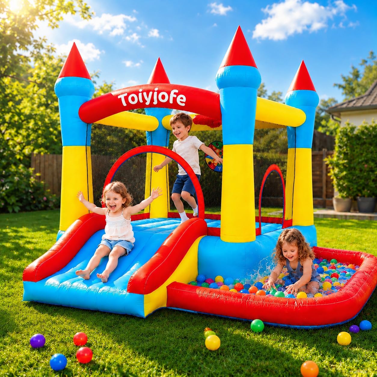Bounce House for Kids 3-6, Tod - Kids Outdoor Jumping Castle 评论和价格