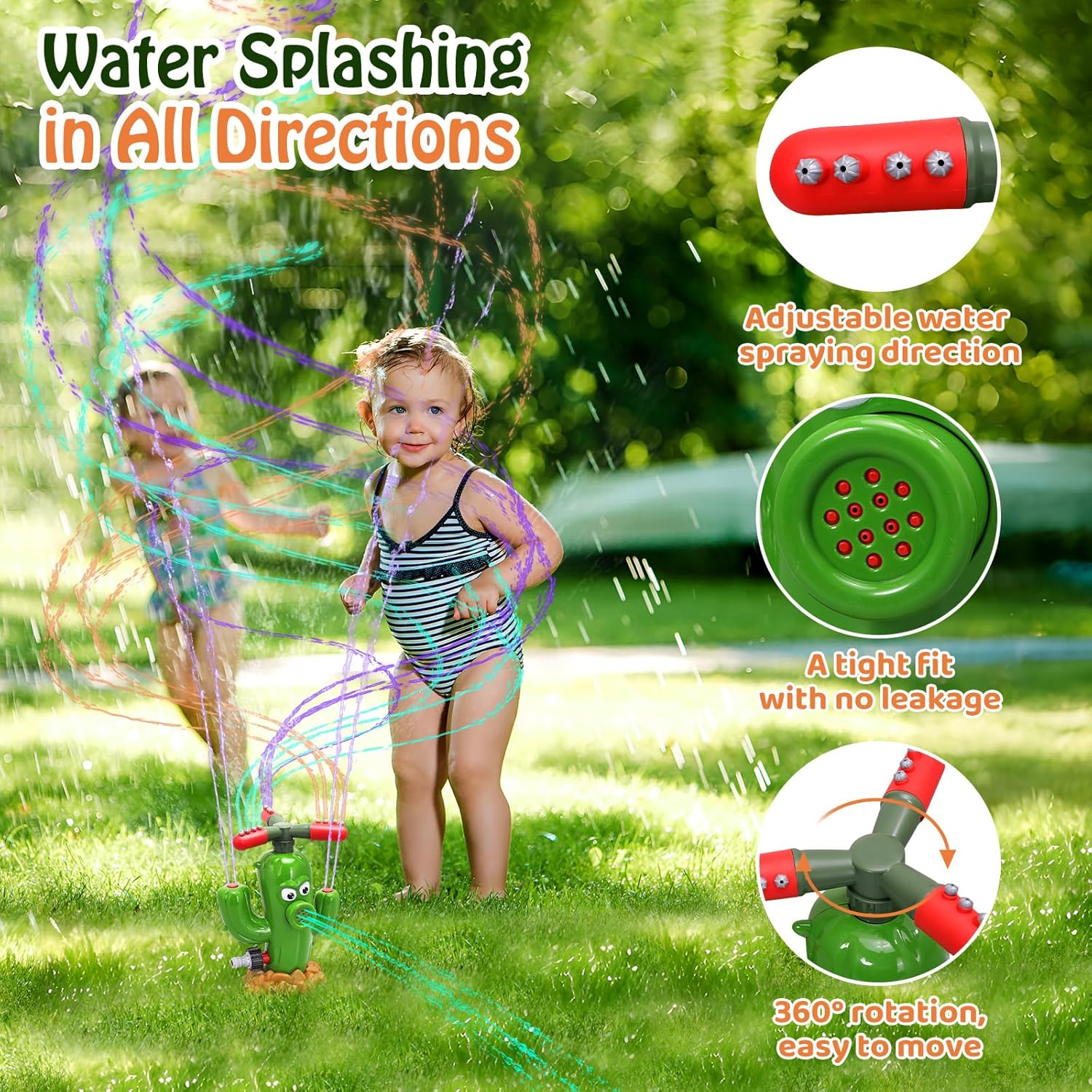 Water Spray Toy Cactus Sprinkl - Kids Outdoor Yard Toys 评论和价格