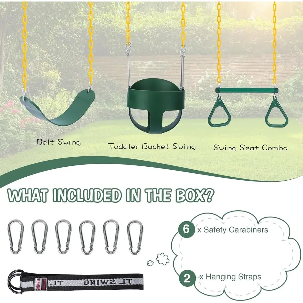 Outdoor Combo Swing Set with R - Kids Outdoor Swing Set 评论和价格