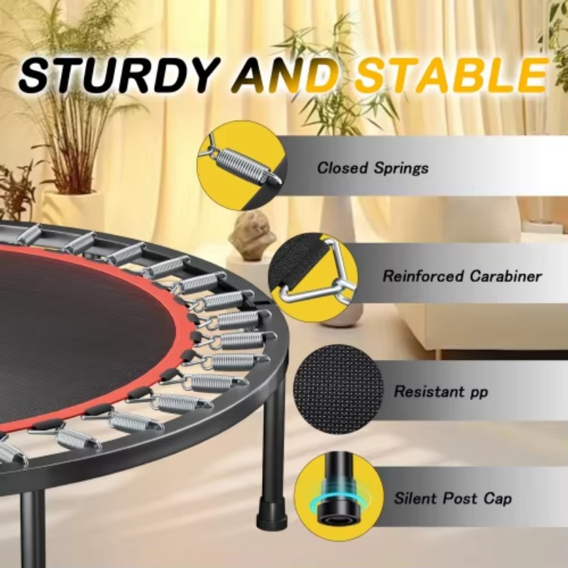 Foldable Trampoline With Handl - Mini Trampoline Spring 评论和价格