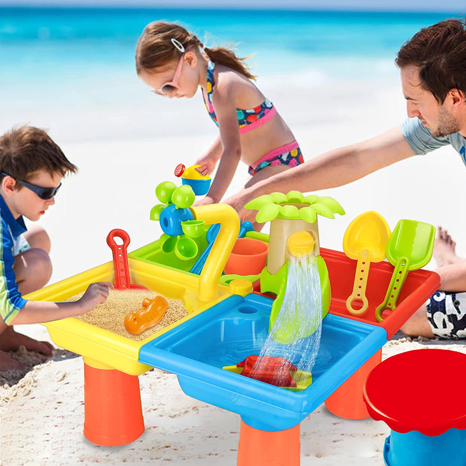 Beach Table Sand Play Toys Chi - Kids Outdoor Pool 评论和价格