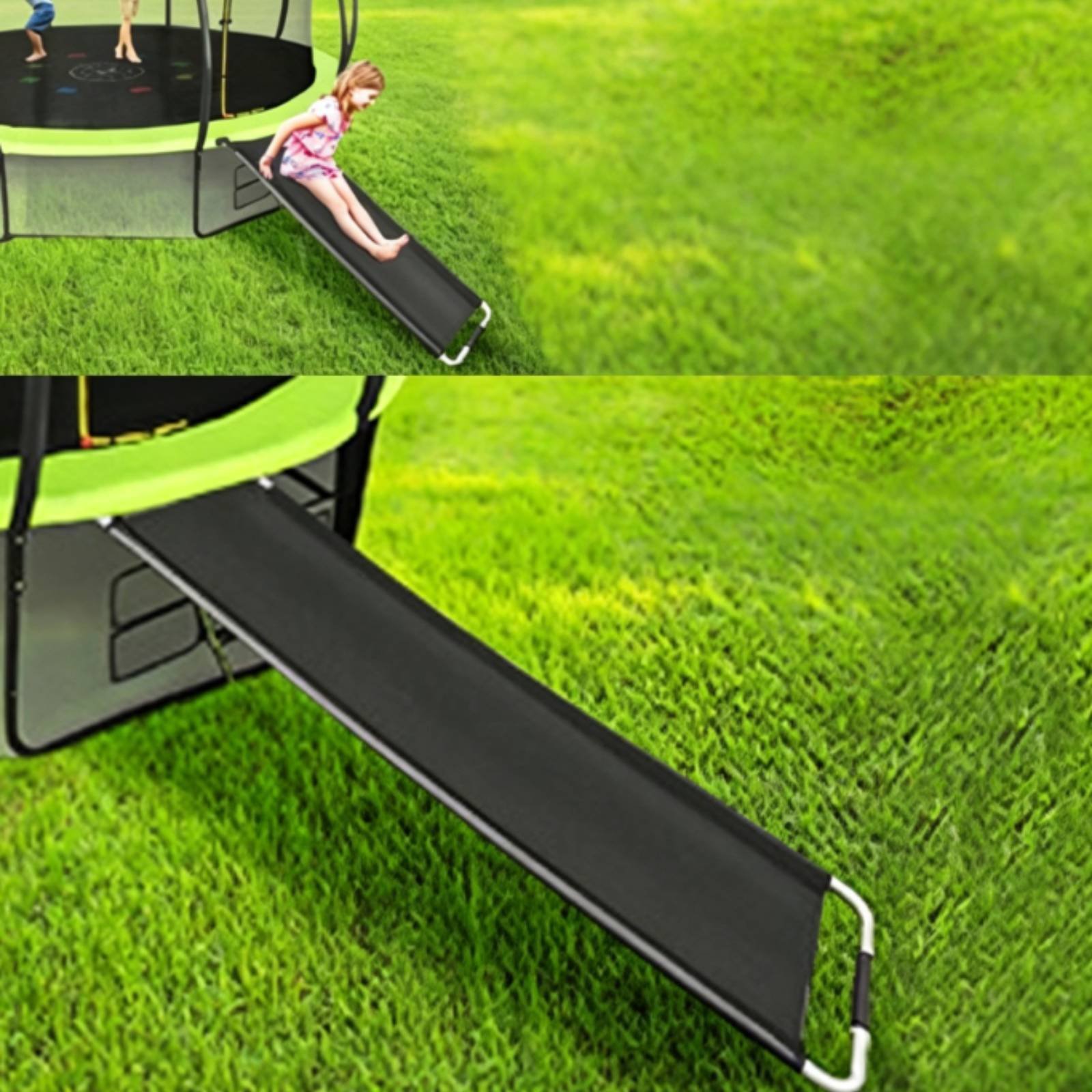 Kids Trampoline with Slide Ind - Mini Trampoline Spring 评论和价格