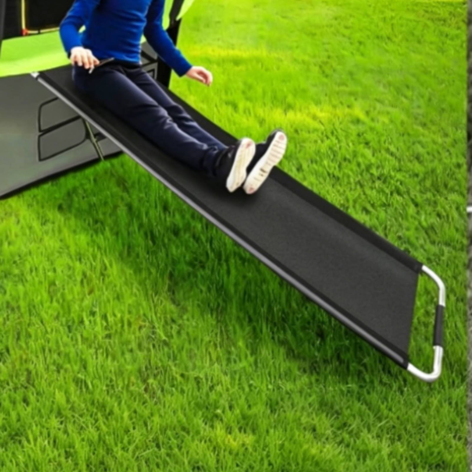 Kids Trampoline with Slide Ind - Mini Trampoline Spring 评论和价格