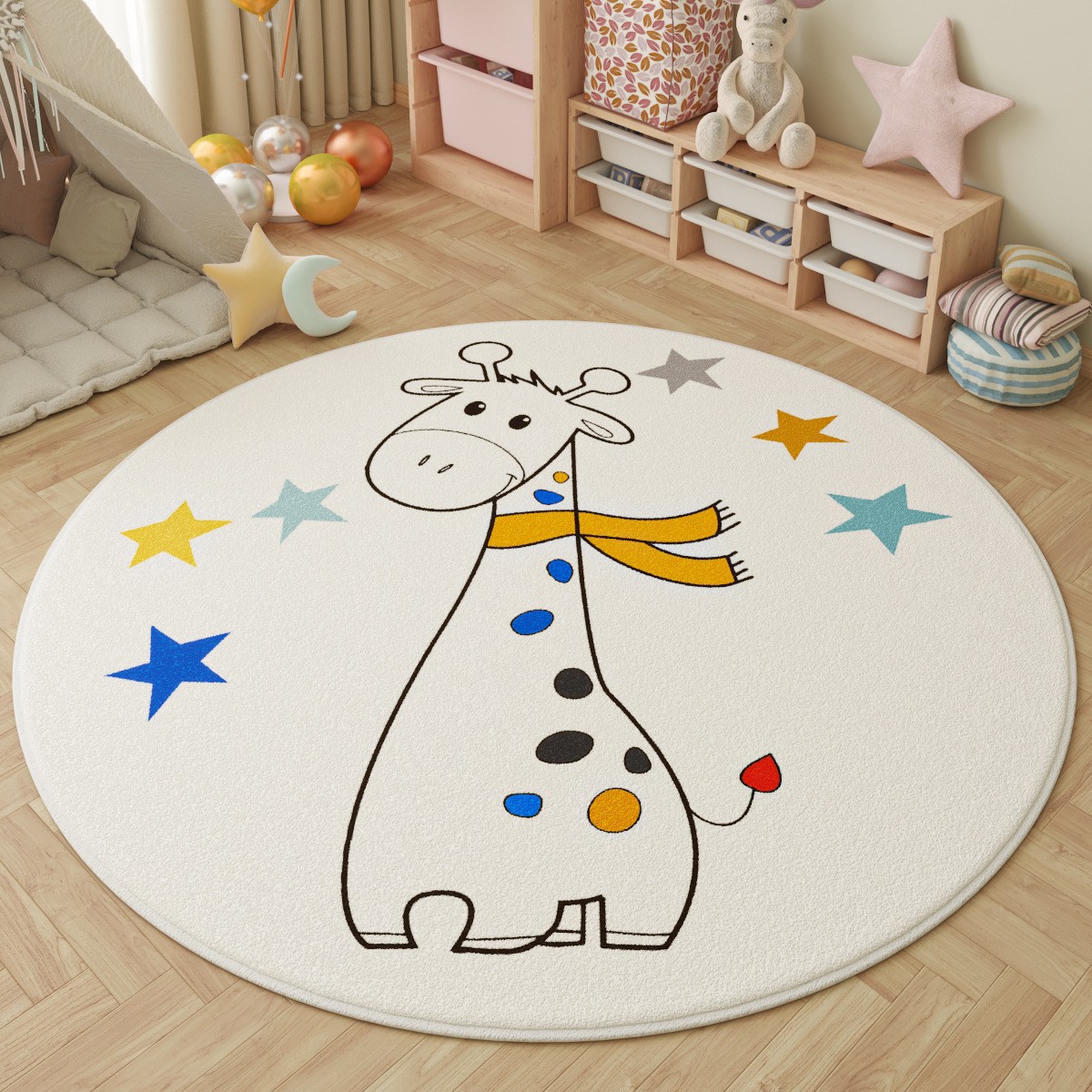 Fun in the Park Kids Round Rug - Kids Outdoor Adventure Park 评论和价格