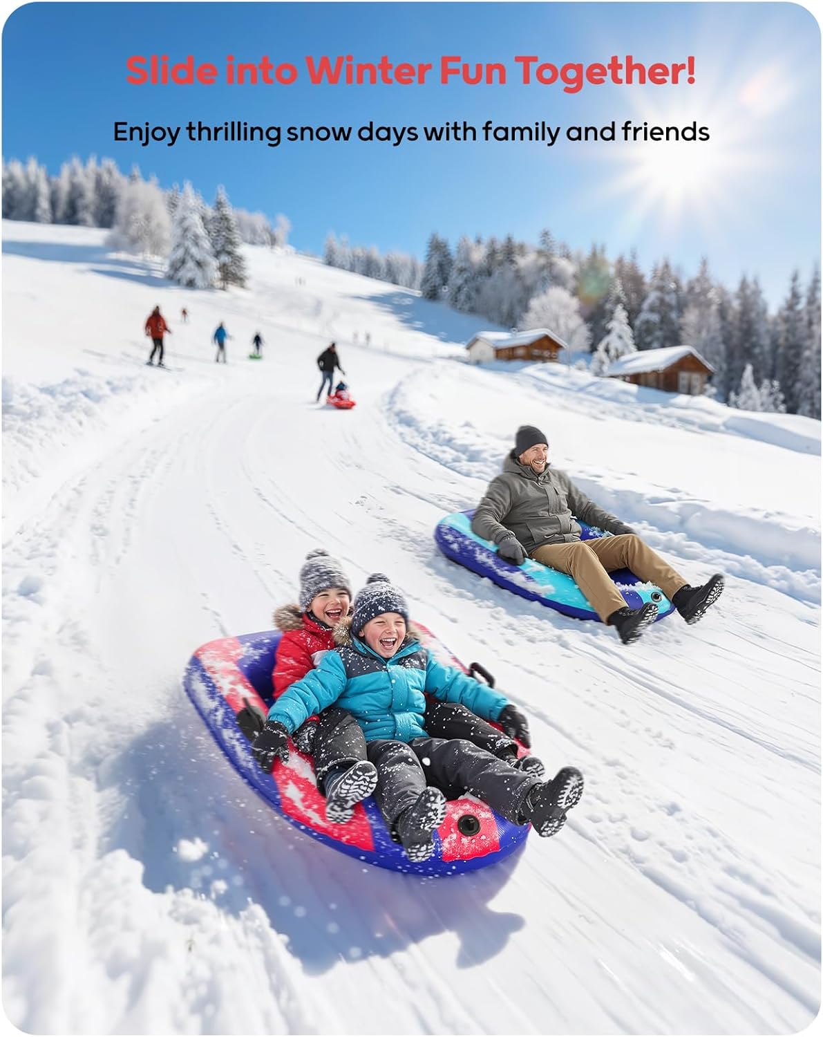 QPAU Inflatable PVC Snow Sled  - Outdoor Kid 评论和价格