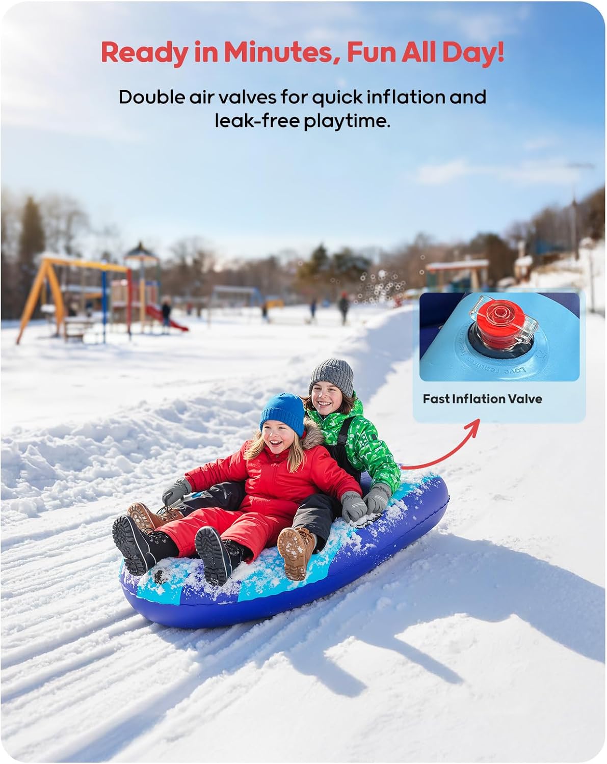 QPAU Inflatable PVC Snow Sled  - Outdoor Kid 评论和价格