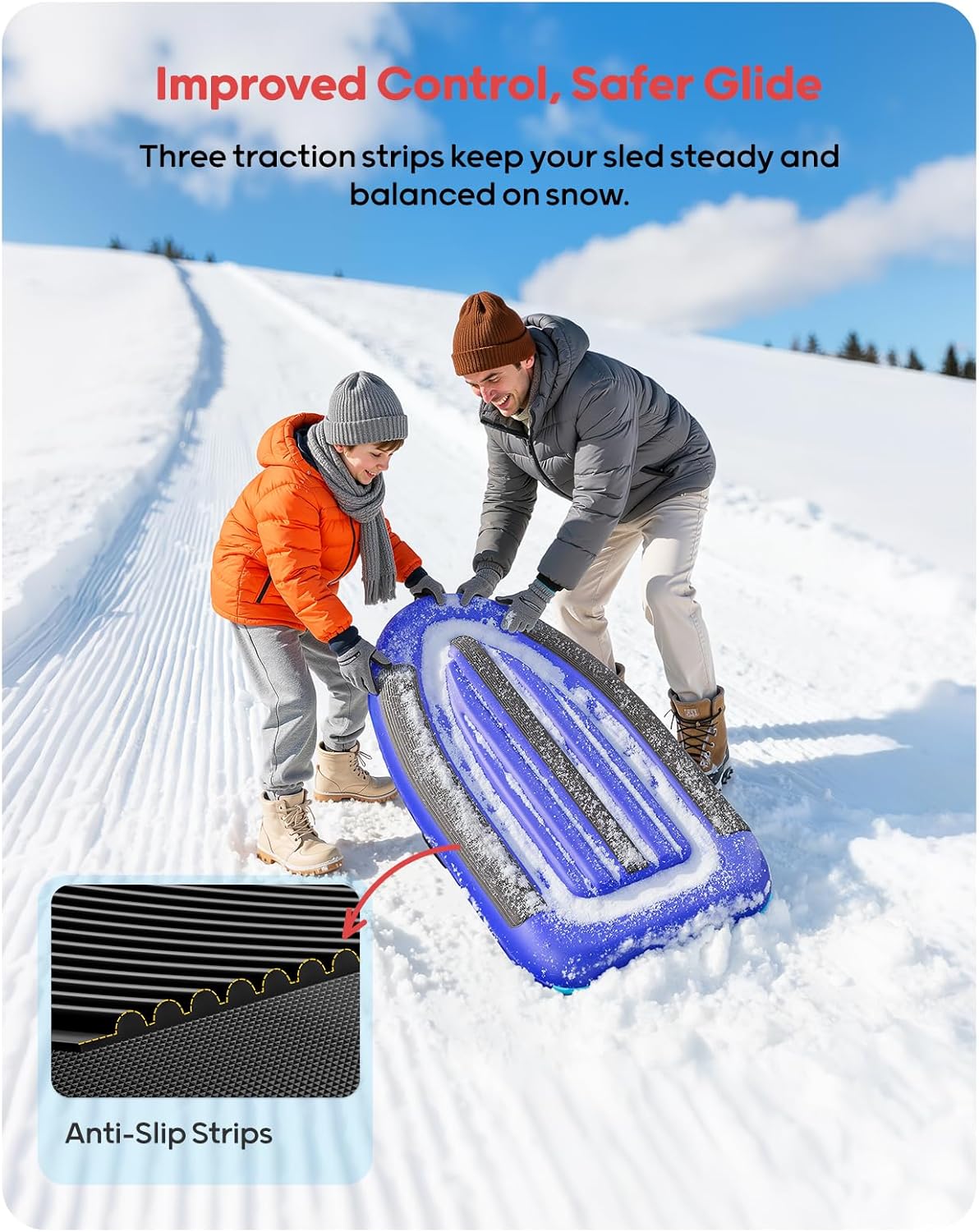 QPAU Inflatable PVC Snow Sled  - Outdoor Kid 评论和价格