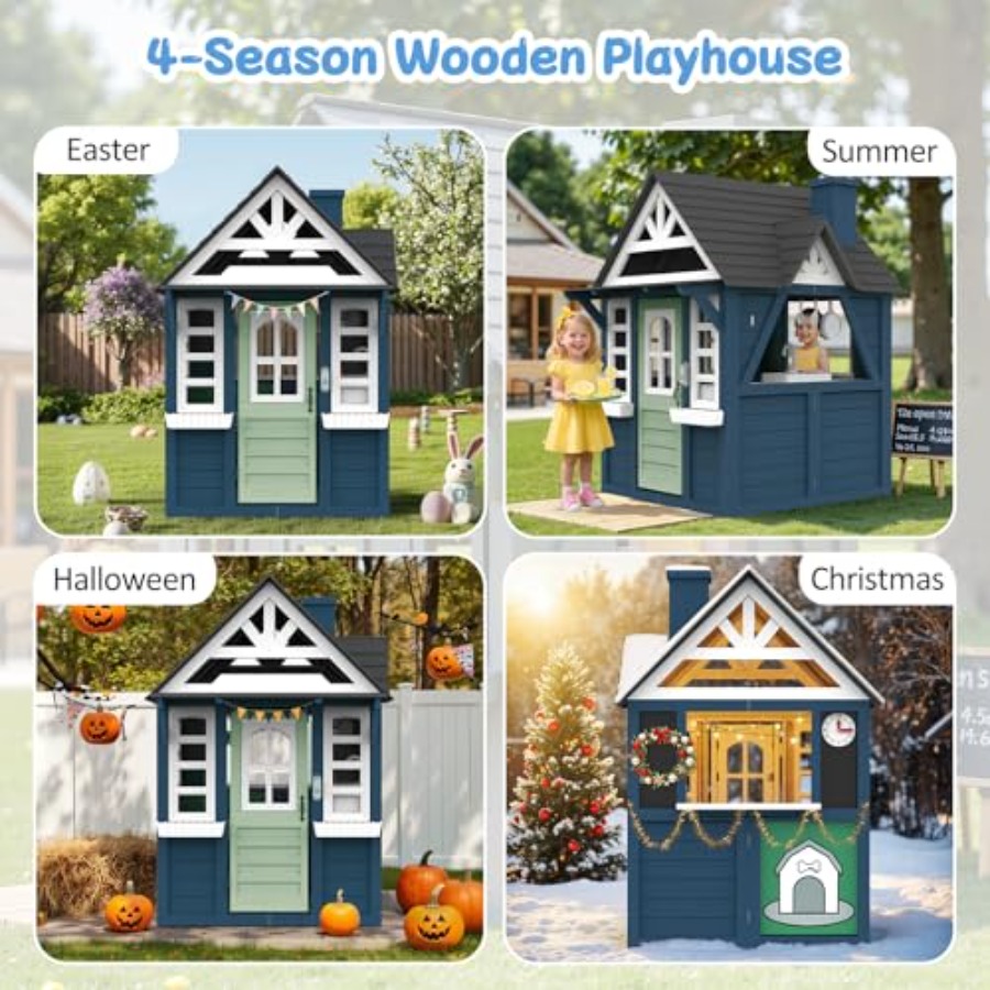 Outdoor kids playhouse: wooden - Kids Outdoor Sink 评论和价格