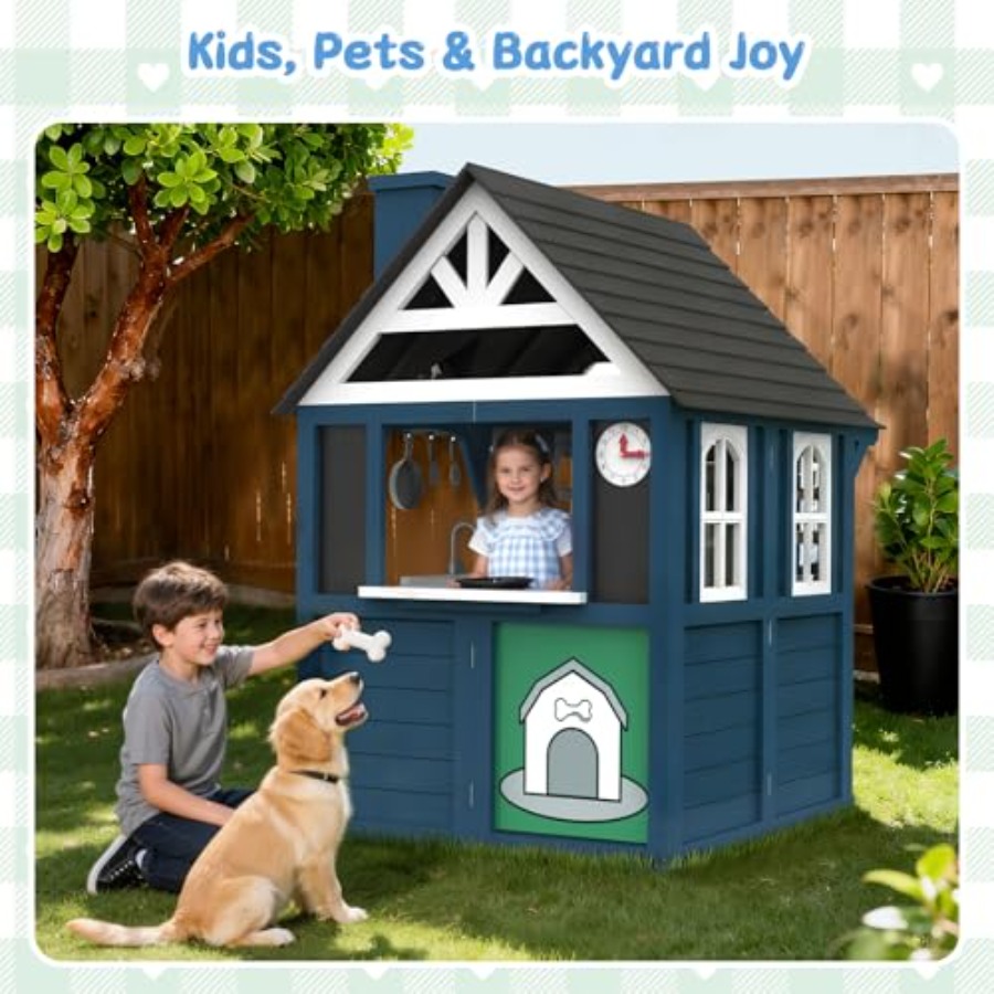 Outdoor kids playhouse: wooden - Kids Outdoor Sink 评论和价格