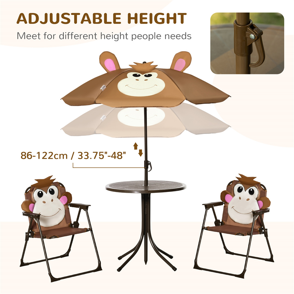 Cute Monkey Kids Patio Table C - Kids Outdoor Dining Set 评论和价格