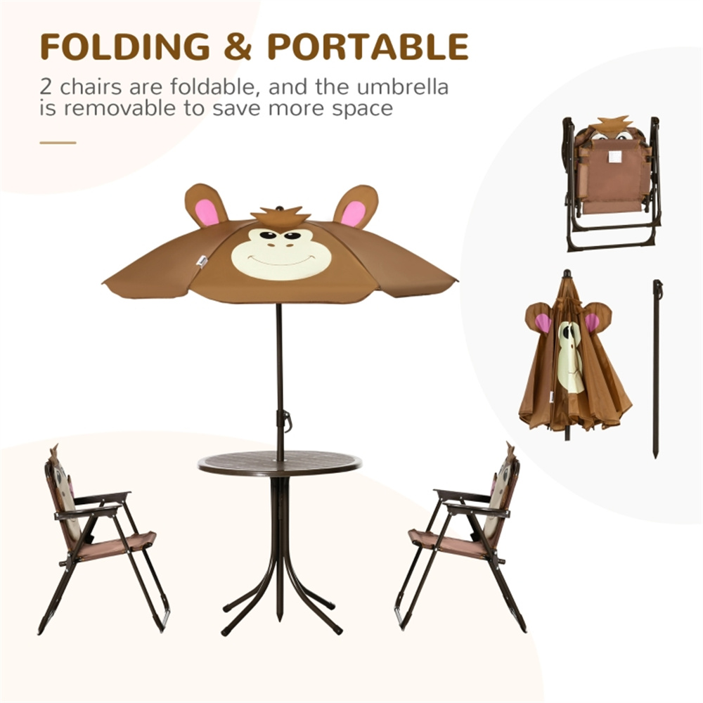 Cute Monkey Kids Patio Table C - Kids Outdoor Dining Set 评论和价格