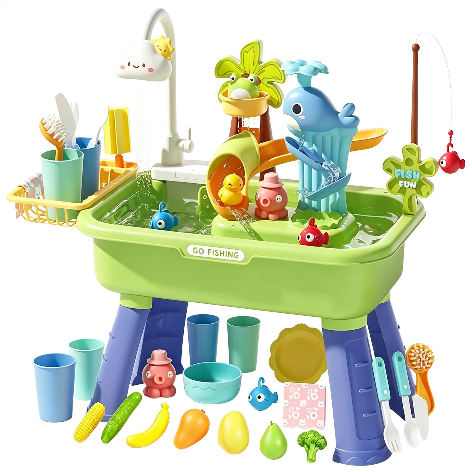 Kids Water Table with Pump, Se - Kids Outdoor Sink 评论和价格