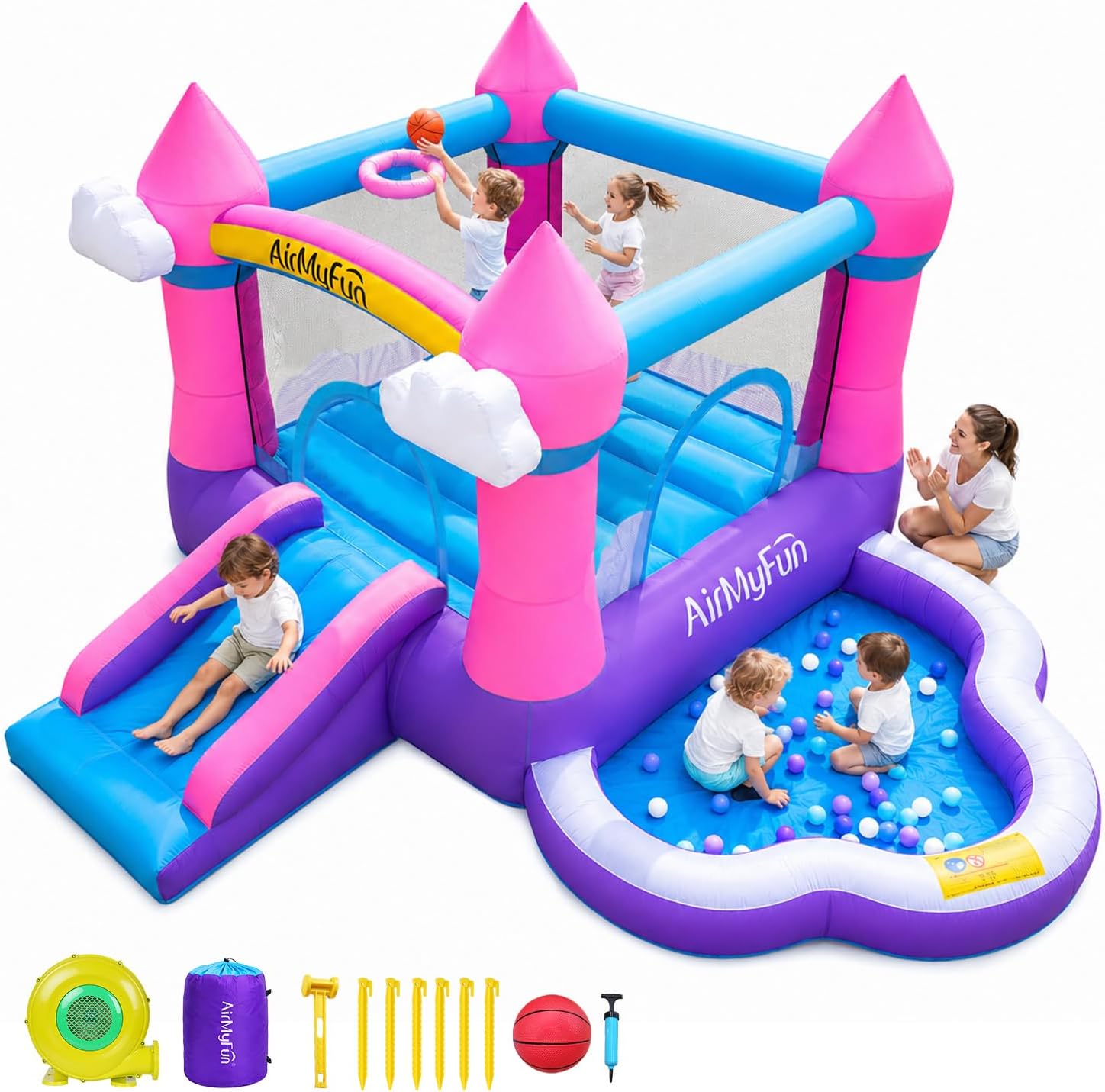 Pink Indoor/Outdoor Inflatable - Kids Outdoor Pool 评论和价格