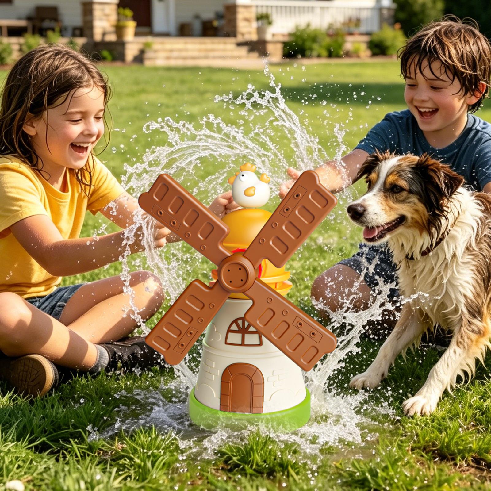 Kids Windmill Sprinkler Rotati - Kids Outdoor Yard Toys 评论和价格