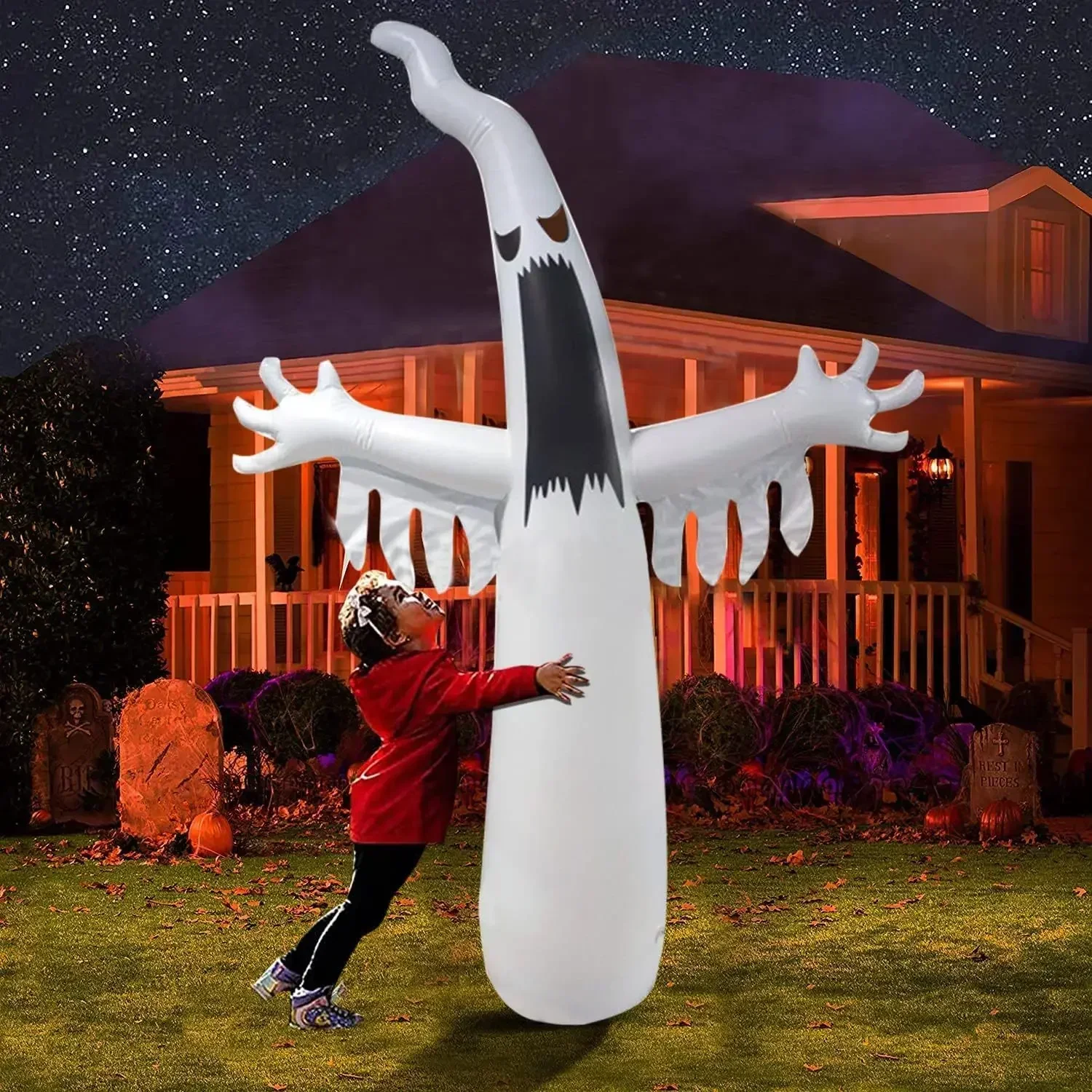 Halloween Inflatable Scary Gho - Kids Outdoor Yard Toys 评论和价格