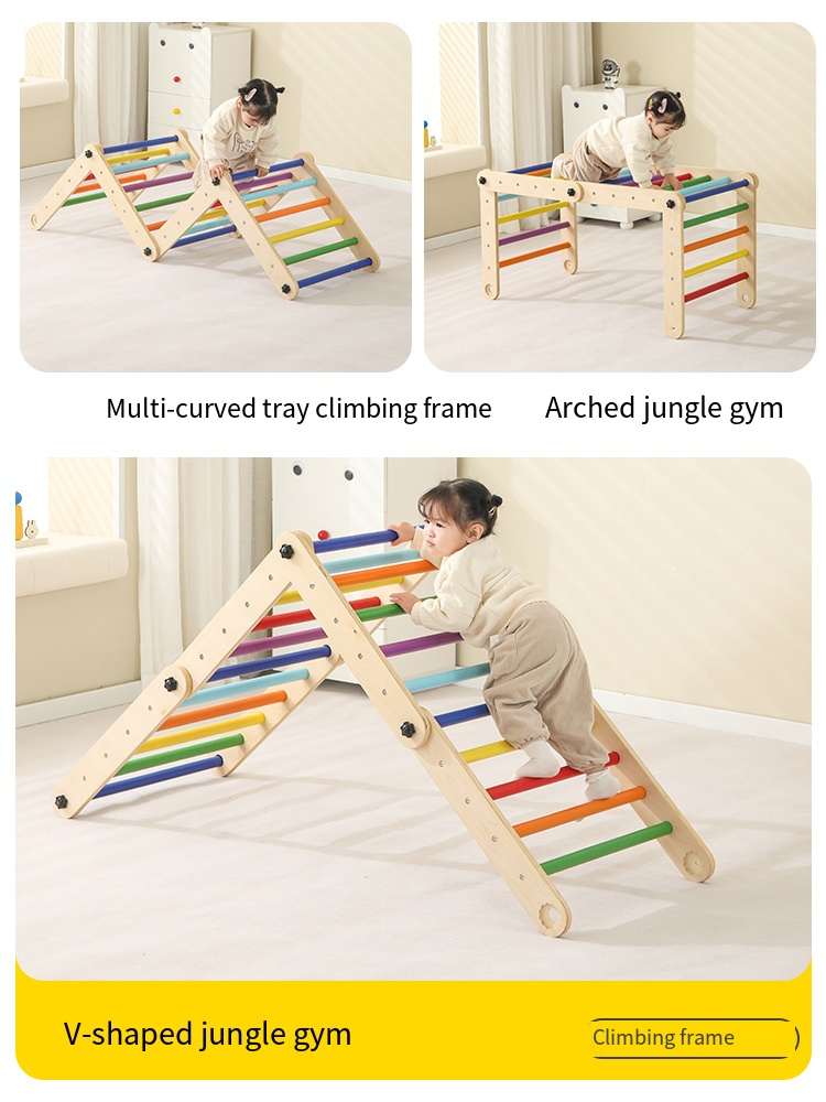Jungle Gym Kids Outdoor Triang - Kids Outdoor Wooden Climbing Frame 评论和价格