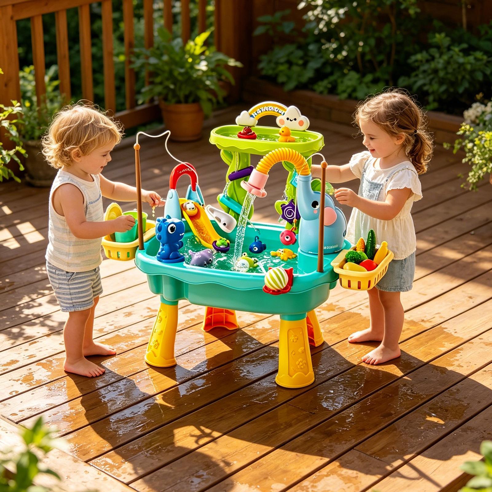 Upgraded Toddler Water Table K - Kids Outdoor Sink 评论和价格