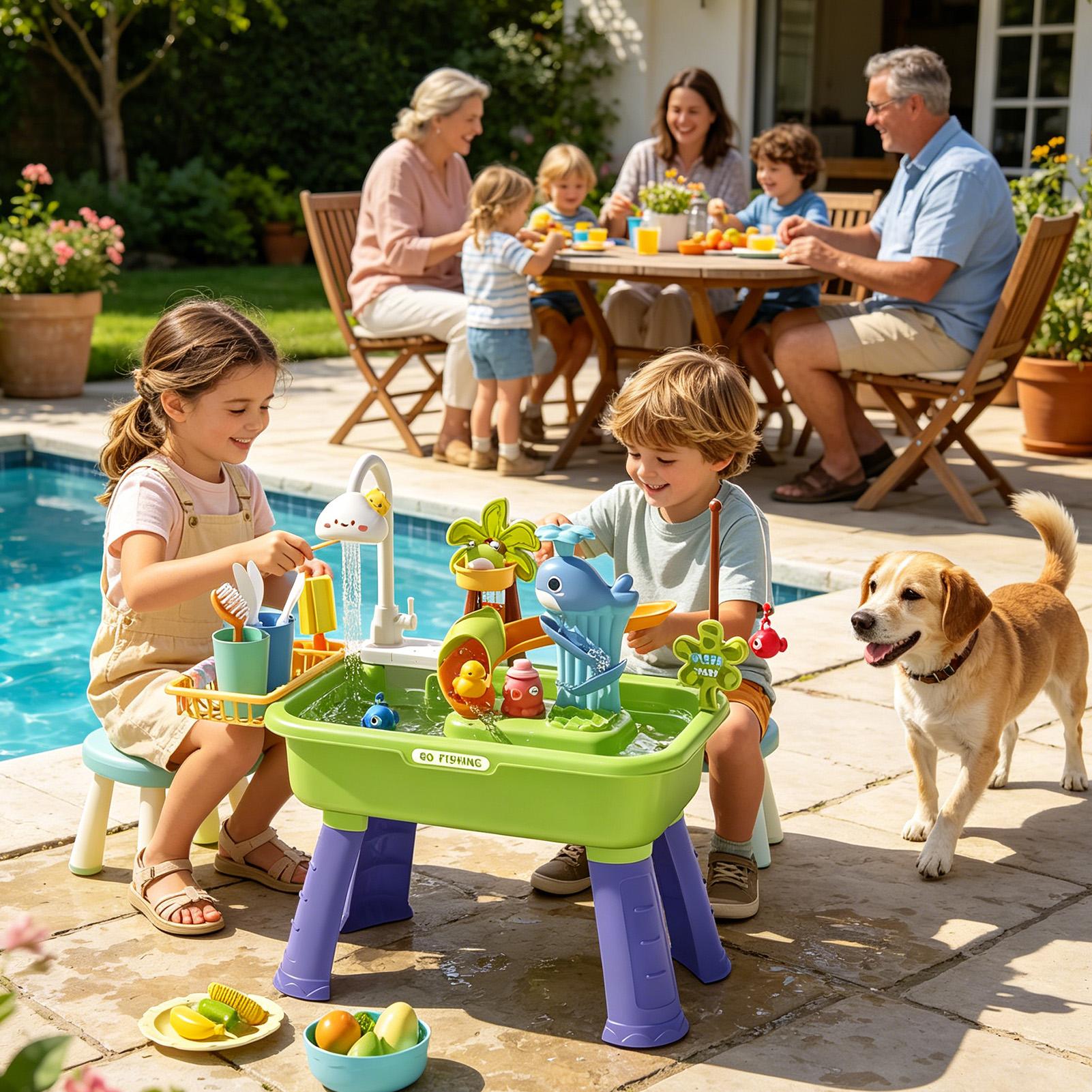 Water Table For Kids With Pump - Kids Outdoor Sink 评论和价格