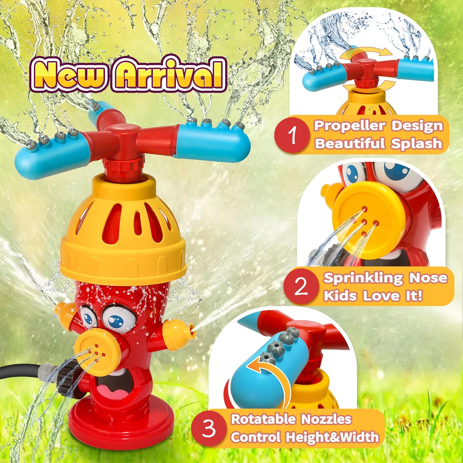 Hydrant Sprinkle Water Spray T - Kids Outdoor Yard Toys 评论和价格