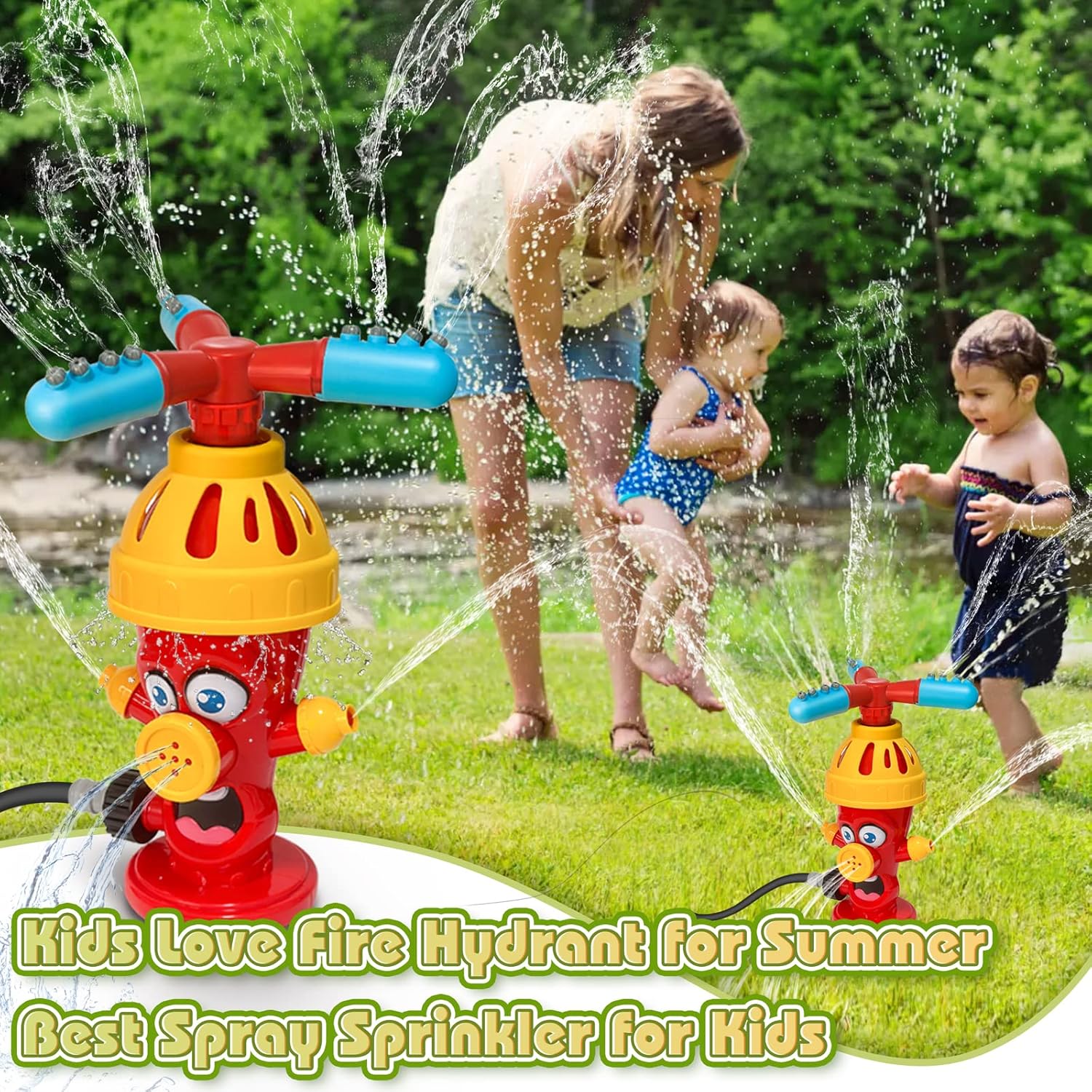 Hydrant Sprinkle Water Spray T - Kids Outdoor Yard Toys 评论和价格