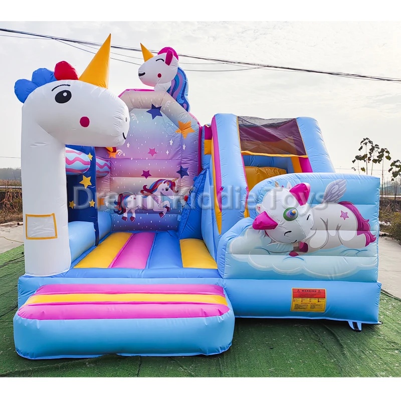 Unicorn Rainbow PVC Inflatable - Kids Outdoor Adventure Park 评论和价格
