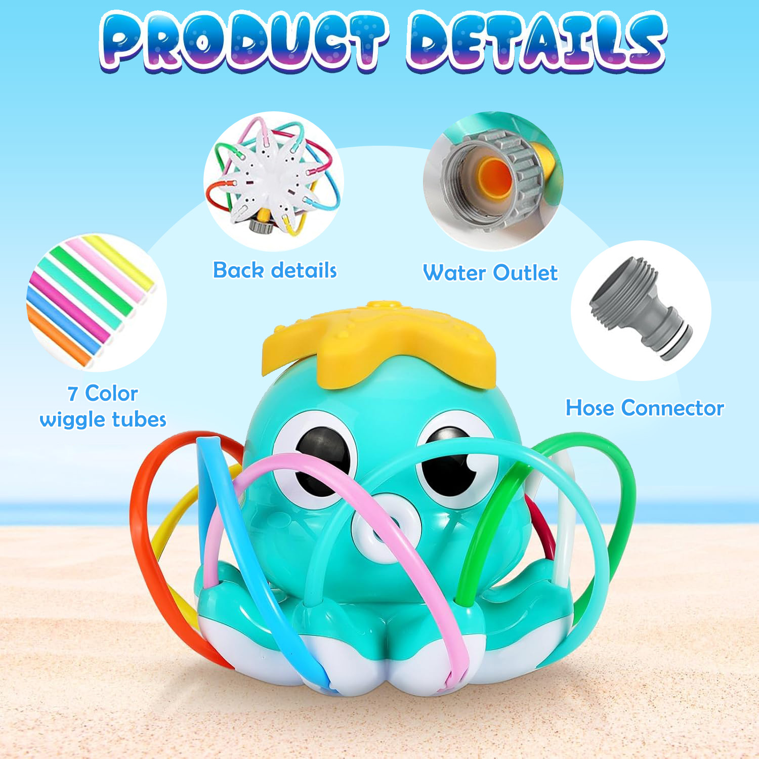 Octopus Sprinkler Water Spray  - Kids Outdoor Yard Toys 评论和价格