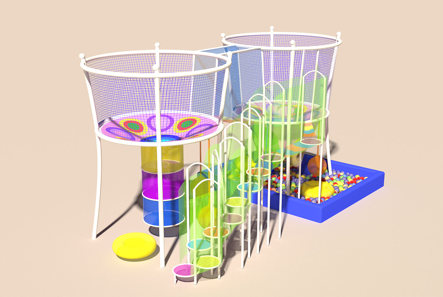 Rainbow Net Playground for Adv - Kids Outdoor Adventure Park 评论和价格