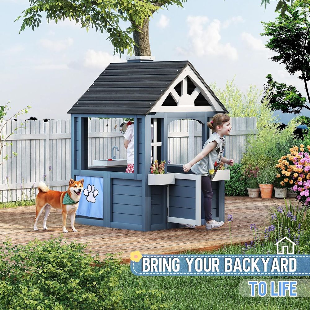 Jevol Kids Outdoor Playhouse,  - Kids Outdoor Sink 评论和价格
