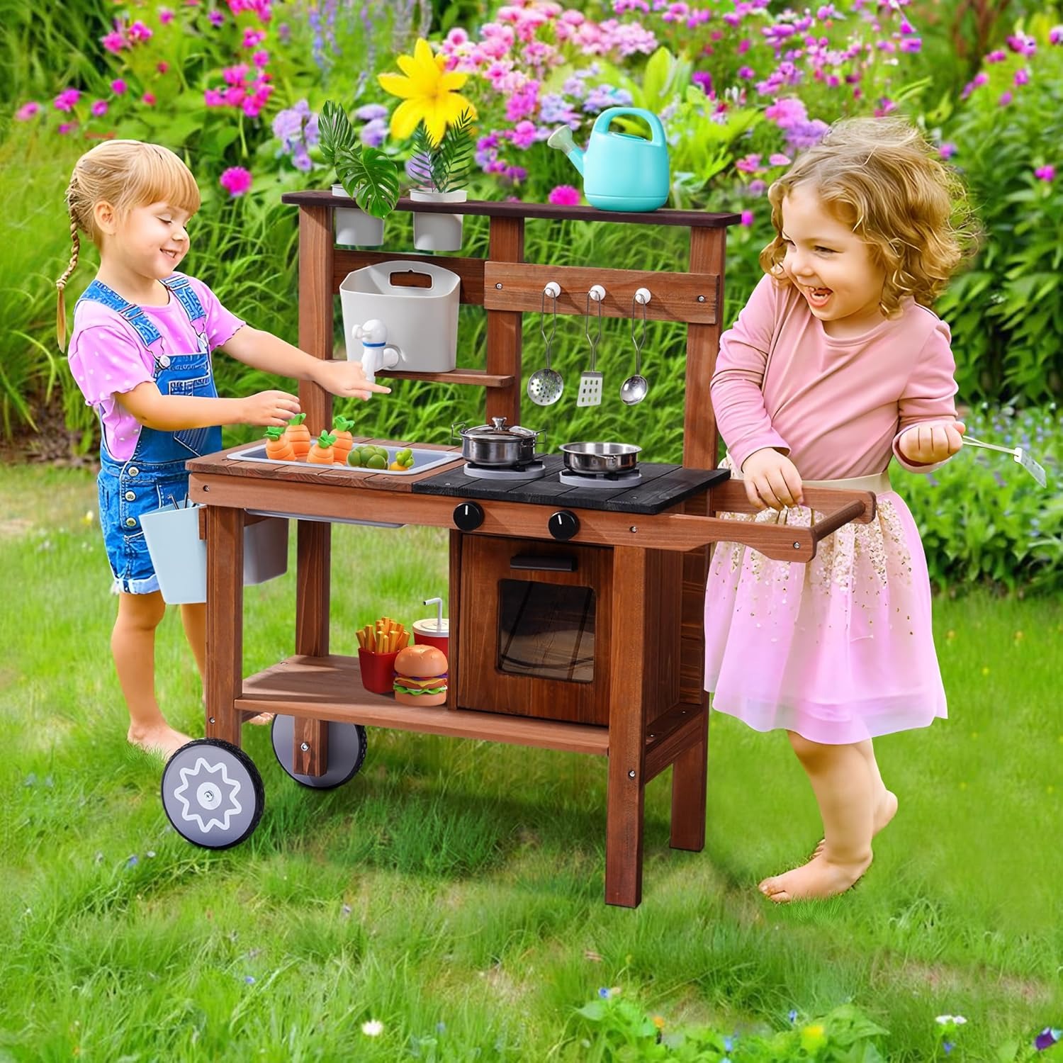 Outdoor Mud Kitchen Toy for Ki - Kids Outdoor Sink 评论和价格