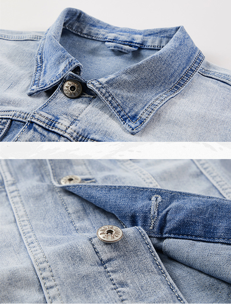 Spring Autumn Denim Suit Men's - Mini Trampoline Spring 评论和价格