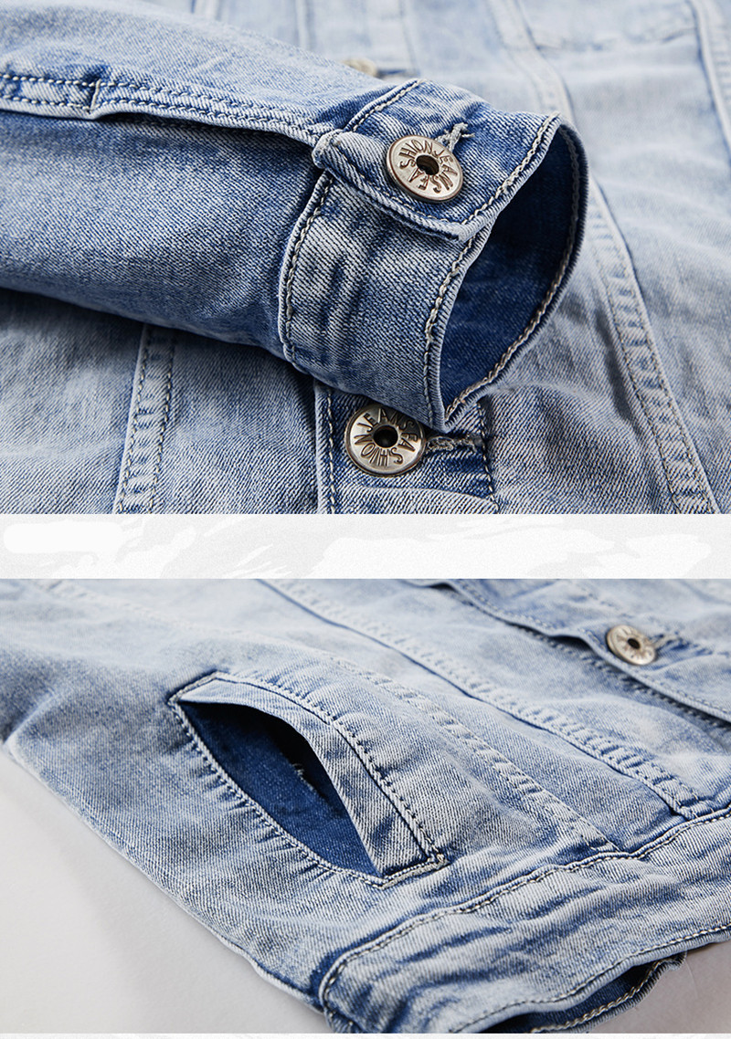 Spring Autumn Denim Suit Men's - Mini Trampoline Spring 评论和价格