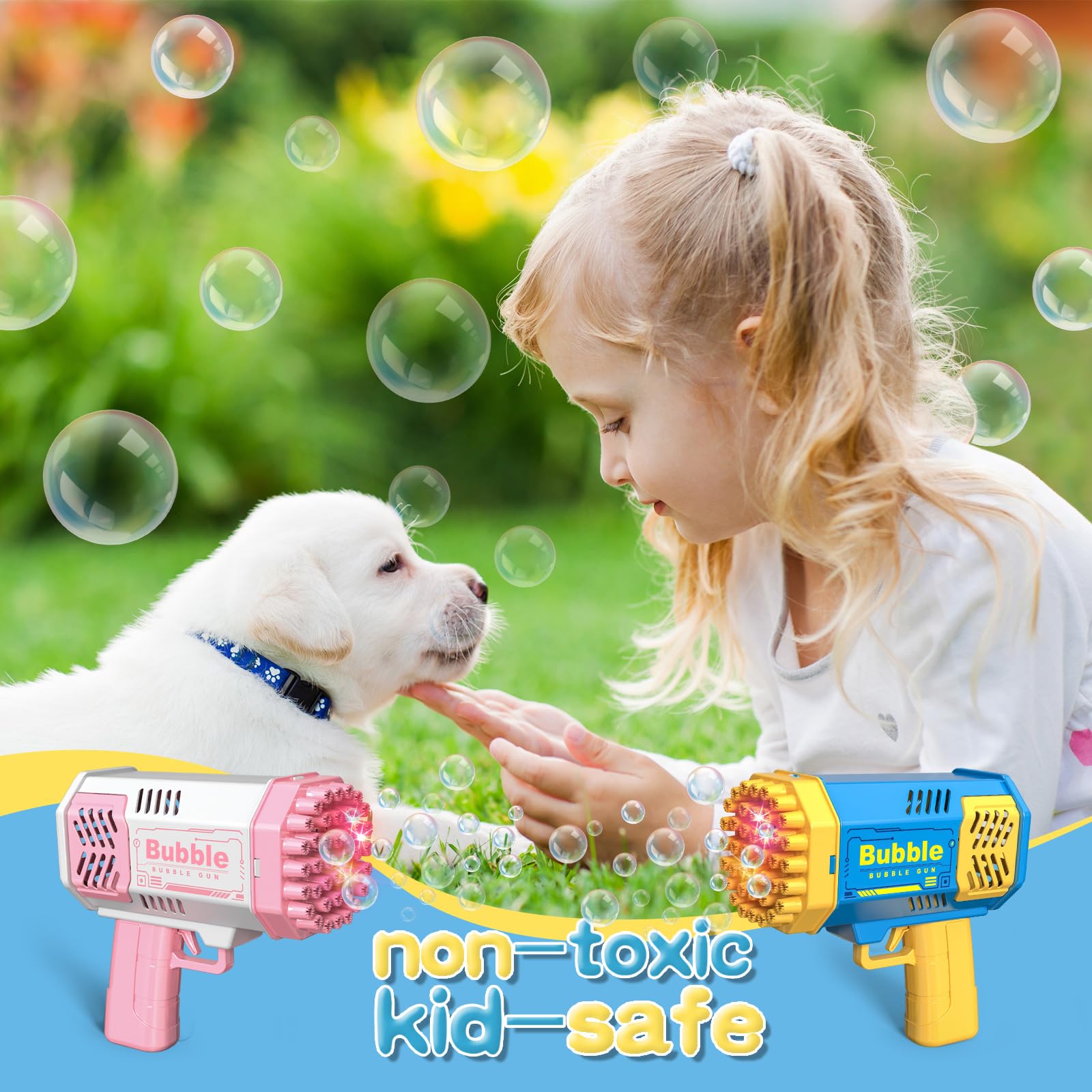 40 Holes Bubble Gun for Kids,  - Kids Outdoor Easter Gifts 评论和价格