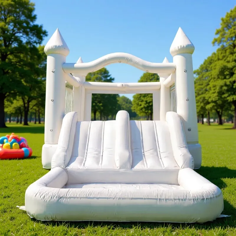 Giant White Inflatable Bounce  - Kids Outdoor Jumping Castle 评论和价格