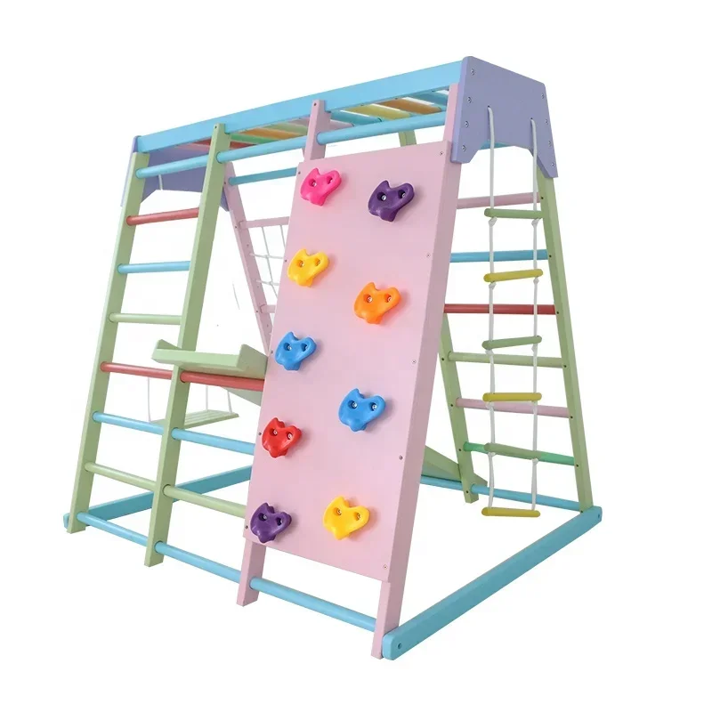 Kids Wooden Climbing Frame Ind - Kids Outdoor Swing Set 评论和价格