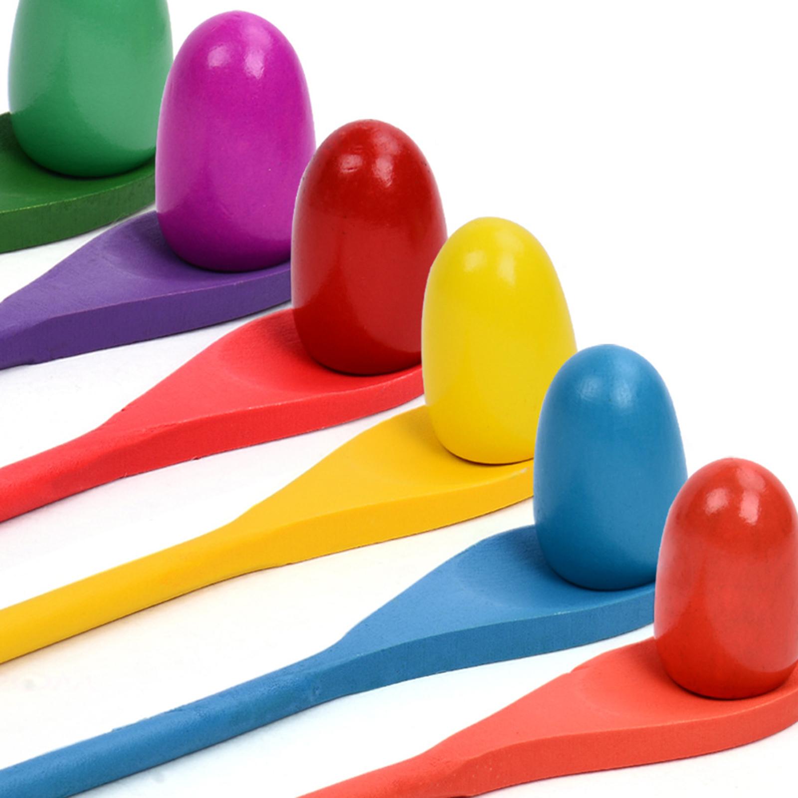 6 Pieces Egg Spoon Race Game H - Kids Outdoor Yard Toys 评论和价格