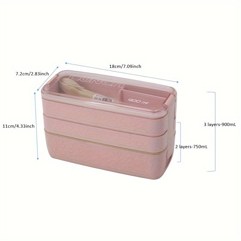 Portable Bento Box, 3-layers L - Kids Outdoor Dining Set 评论和价格
