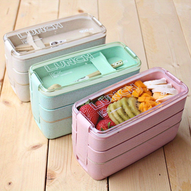 Portable Bento Box, 3-layers L - Kids Outdoor Dining Set 评论和价格