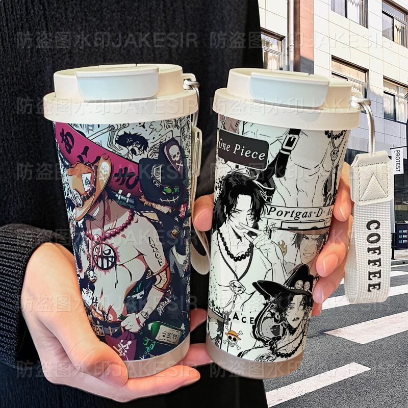 Anime One Piece Luffy Thermos  - Kids Outdoor Dining Set 评论和价格