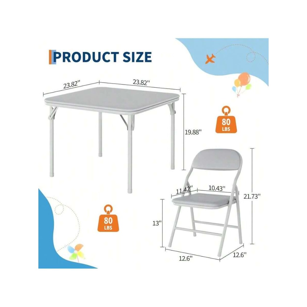 Folding Table and Chairs Set f - Kids Outdoor Dining Set 评论和价格