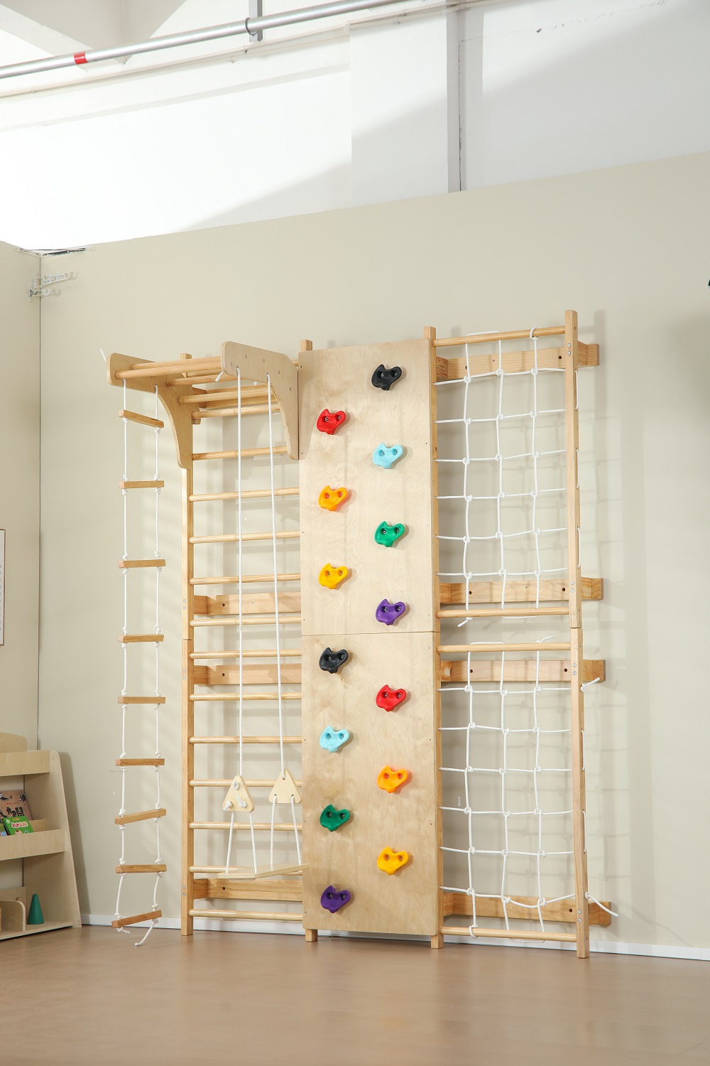 In Stock Indoor Monkey Bars Ki - Kids Outdoor Wooden Climbing Frame 评论和价格